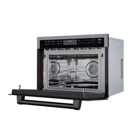 KoolMore Reserve 24 in. Stainless Steel Built-in Convection Microwave Oven with Speed and Sensor Cooking, 1.6 cu. ft. in Black (KM-CWO24 -BSS)
