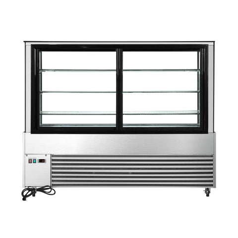 71 in. Refrigerated Bakery Display Case for Cakes, Stainless Steel Frame, 30 cu. ft. RBD30C.
