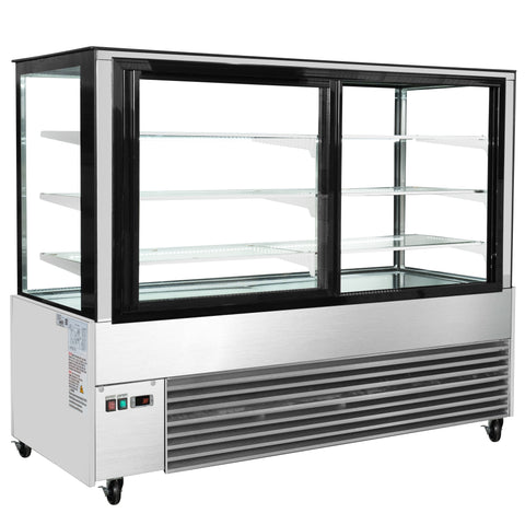 71 in. Refrigerated Bakery Display Case for Cakes, Stainless Steel Frame, 30 cu. ft. RBD30C.