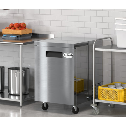 27 in. One Door Commercial Undercounter Refrigerator 5 cu. ft. in Stainless-Steel (KM-UCR-1DSS)