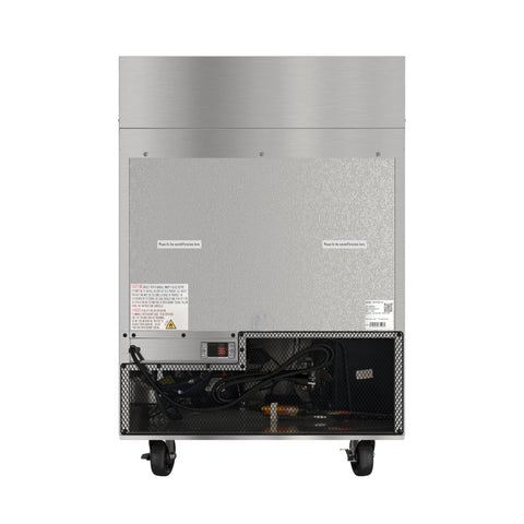 27 in. Commercial 1-Door Refrigerated Salad and Sandwich Prep Table, 8 Pan Capacity and 8 Cu. Ft. of Storage in Stainless-Steel (KM-PTR27-1D)