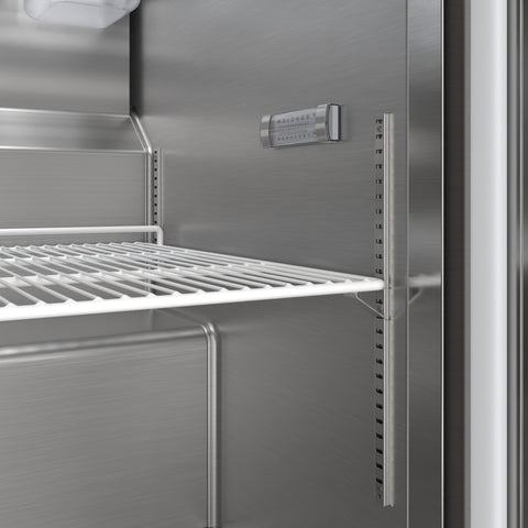 36 in. Commercial 2-Door Refrigerated Salad and Sandwich Prep Table, 10 Pan Capacity and 11 Cu. Ft. of Storage in Stainless-Steel (KM-PTR36-2D)