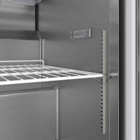 60 in. Commercial 2-Door Refrigerated Salad and Sandwich Prep Table, 16 Pan Capacity and 18.4 Cu. Ft. of Storage in Stainless-Steel (KM-PTR60-2D)