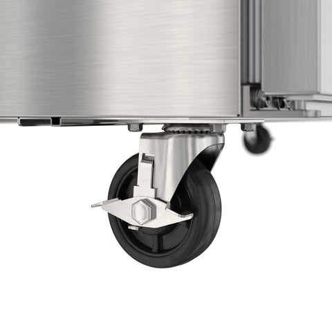 60 in. Commercial 2-Door Refrigerated Salad and Sandwich Prep Table, 16 Pan Capacity and 18.4 Cu. Ft. of Storage in Stainless-Steel (KM-PTR60-2D)