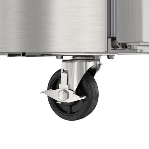 46 in. Commercial 2-Door Refrigeratd Salad and Sandwich Prep Table, 12 Pan Capacity and 14 Cu. Ft. of Storage in Stainless-Steel (KM-PTR46-2D)