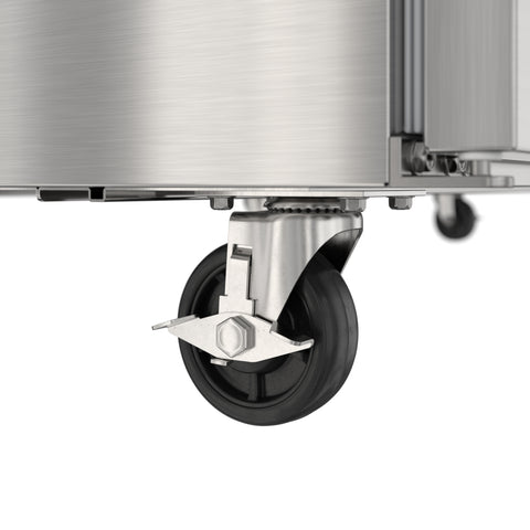 70 in. Commercial 3-Door Refrigerated Salad and Sandwich Prep Table, 18 Pan Capacity and 22 Cu. Ft. of Storage in Stainless-Steel (KM-PTR70-3D)