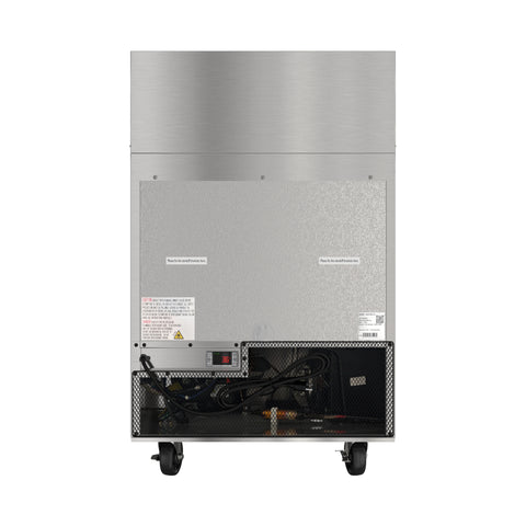 27 in. Commercial 1-Door Refrigerated Mega Salad and Sandwich Prep Table, 12 Pan Capacity and 8 Cu. Ft. of Storage in Stainless-Steel (KM-MPTR27-1D)