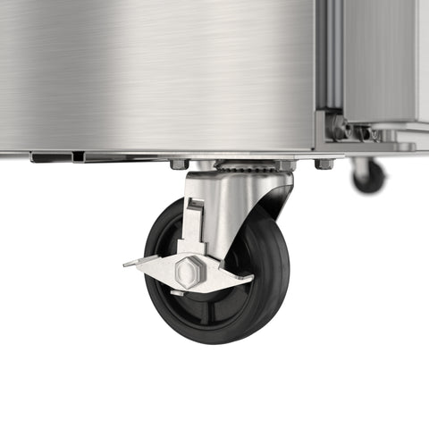 70 in. Commercial 3-Door Refrigerated Mega Salad and Sandwich Prep Table, 30 Pan Capacity and 22 Cu. Ft. of Storage in Stainless-Steel (KM-MPTR70-3D)