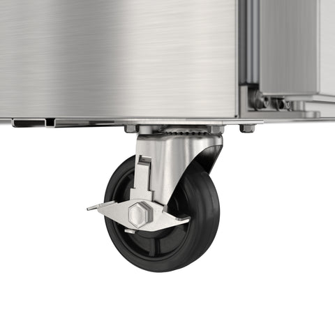 36 in. Commercial 2-Door Refrigerated Mega Salad and Sandwich Prep Table, 15 Pan Capacity and 11 Cu. Ft. of Storage in Stainless-Steel (KM-MPTR36-2D)