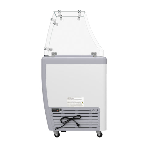 50 in. Gelato Dipping Cabinet Display Freezer with Sliding Glass Door and Sneeze Guard 13 cu. ft. KM-GDC-49SD-FG