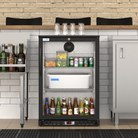 24 in. One-Door Back Bar Refrigerator - 4.1 Cu Ft. BC-1DSW-BK