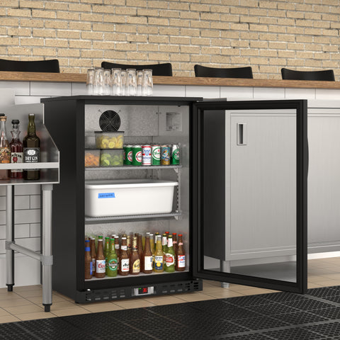 24 in. One-Door Back Bar Refrigerator - 4.1 Cu Ft. BC-1DSW-BK