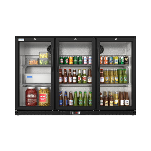53 in. Three-Door Back Bar Refrigerator - 11 Cu Ft. BC-3DSW-BK