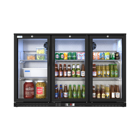 53 in. Three-Door Back Bar Refrigerator - 11 Cu Ft. BC-3DSW-BK