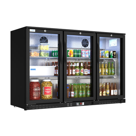 53 in. Three-Door Back Bar Refrigerator - 11 Cu Ft. BC-3DSW-BK