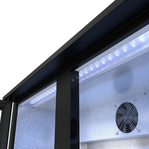 53 in. Three-Door Back Bar Refrigerator - 11 Cu Ft. BC-3DSW-BK