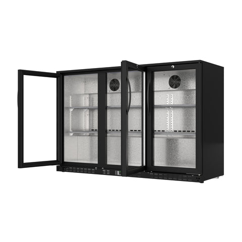 53 in. Three-Door Back Bar Refrigerator - 11 Cu Ft. BC-3DSW-BK