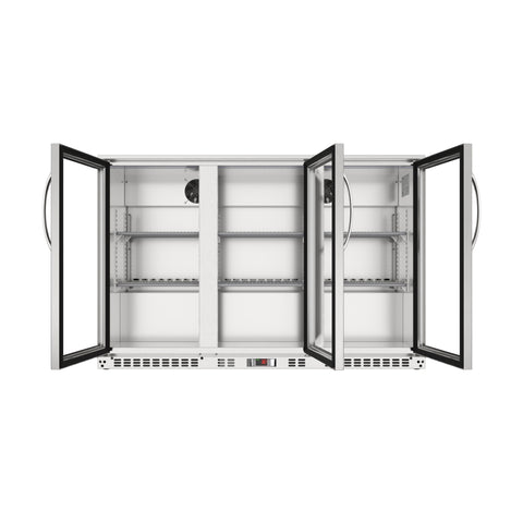 53 in. Three-Door Back Bar Refrigerator - 11 Cu Ft.