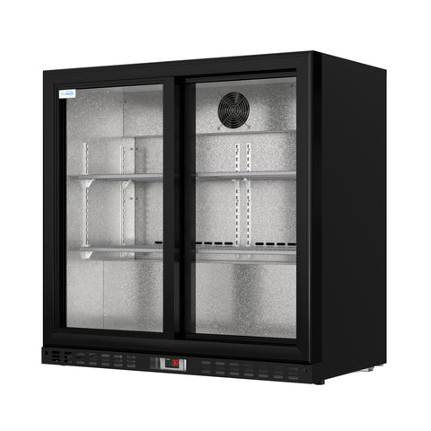 35 in. Two-Door Back Bar Refrigerator - 7.4 Cu Ft. BC-2DSL-BK