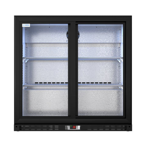 35 in. Two-Door Back Bar Refrigerator - 7.4 Cu Ft. BC-2DSL-BK