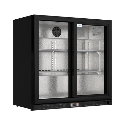 35 in. Two-Door Back Bar Refrigerator - 7.4 Cu Ft. BC-2DSL-BK
