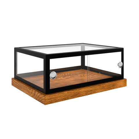 20 in. Wood and Tempered Glass Pastry Dry Bakery Display Case
