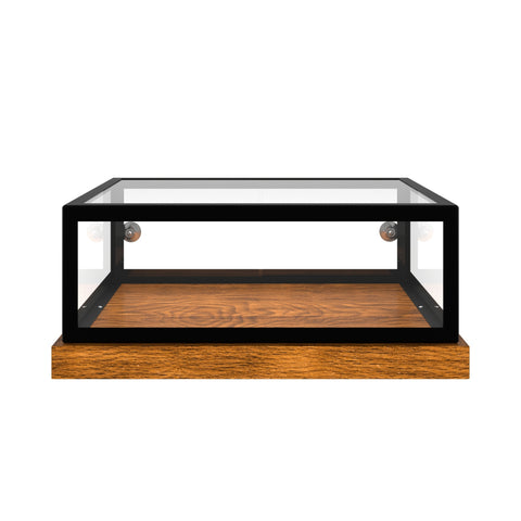 20 in. Wood and Tempered Glass Pastry Dry Bakery Display Case