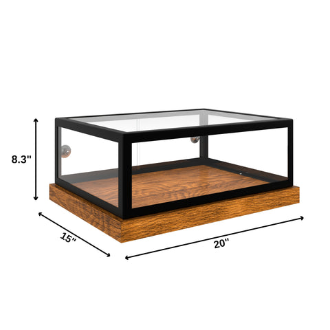 20 in. Wood and Tempered Glass Pastry Dry Bakery Display Case