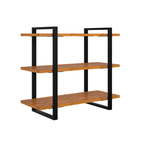 28 In. 3-Tier Supermarket Wooden Display Rack