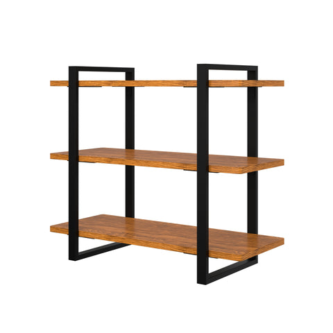 28 In. 3-Tier Supermarket Wooden Display Rack