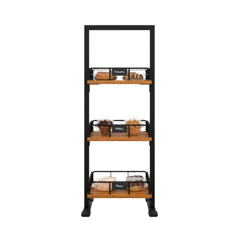 12 In. 3-Tier Wooden Bakery, Supermarket & Cafe Display Case
