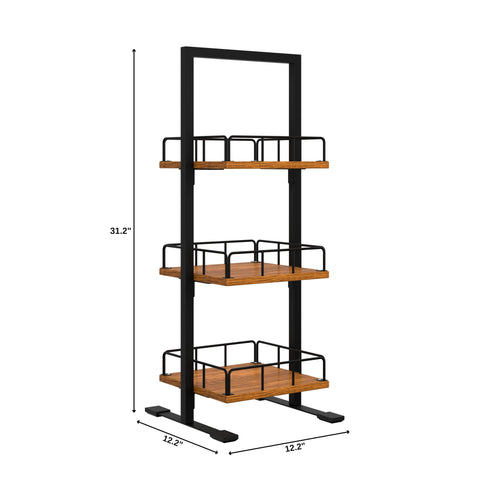 12 In. 3-Tier Wooden Bakery, Supermarket & Cafe Display Case