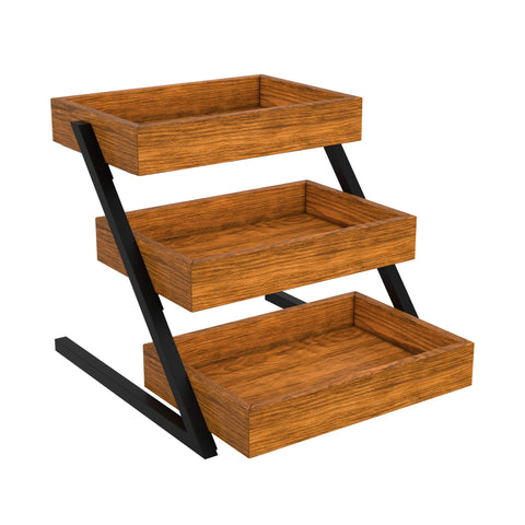 16.5 In. 3-Tier Wooden Staircase Display Case