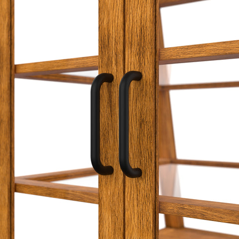 21 In. Artisan Light Wooden & Tempered Glass Slanted Dry Bakery Display Case