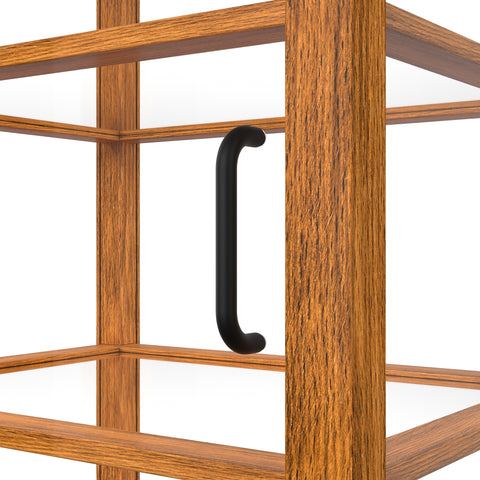 21 In. Artisan Upright Light Wooden & Tempered Glass Dry Bakery Display Case