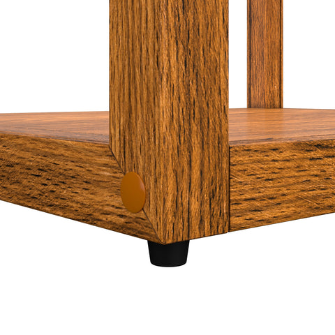 21 In. Artisan Upright Light Wooden & Tempered Glass Dry Bakery Display Case