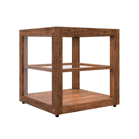 15 In. Artisan Dark Wooden & Tempered Glass Dry Bakery Display Case