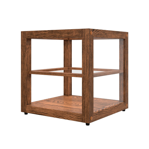 15 In. Artisan Dark Wooden & Tempered Glass Dry Bakery Display Case