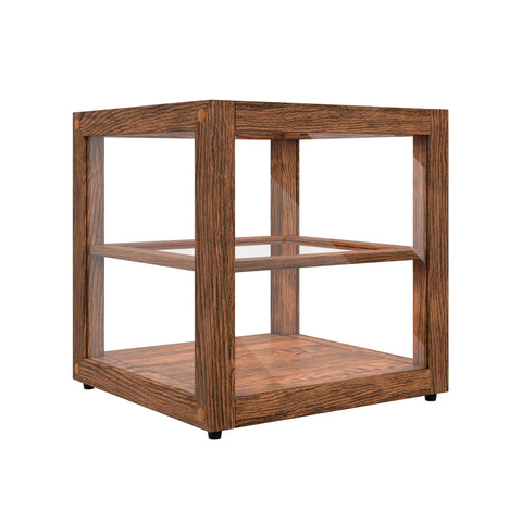 15 In. Artisan Dark Wooden & Tempered Glass Dry Bakery Display Case