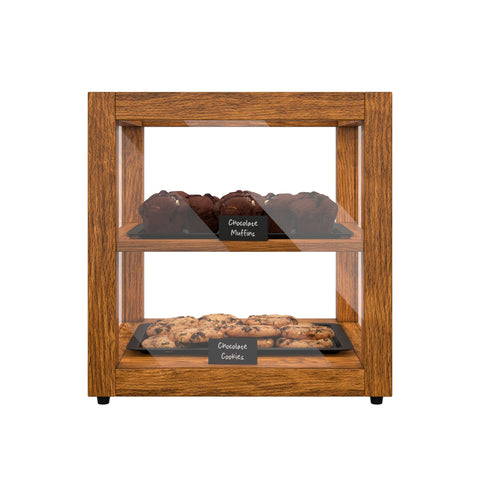15 In. Artisan Light Wooden & Tempered Glass Dry Bakery Display Case