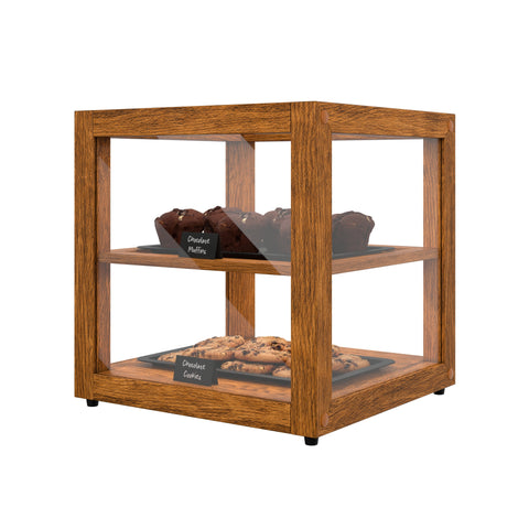15 In. Artisan Light Wooden & Tempered Glass Dry Bakery Display Case