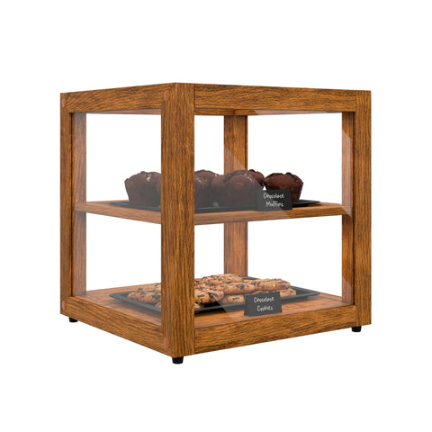 15 In. Artisan Light Wooden & Tempered Glass Dry Bakery Display Case