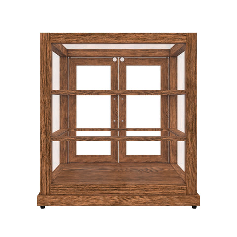 25 In. Artisan Dark Wooden & Tempered Glass Dry Bakery Display Case