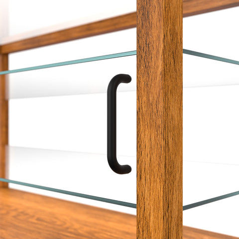 44 In. Artisan Horizontal Light Wooden & Tempered Glass Dry Bakery Display Case