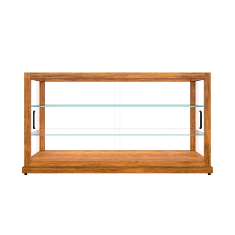 44 In. Artisan Horizontal Light Wooden & Tempered Glass Dry Bakery Display Case