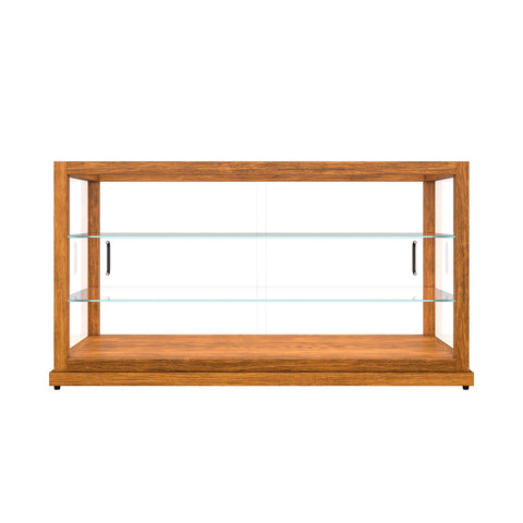 44 In. Artisan Horizontal Light Wooden & Tempered Glass Dry Bakery Display Case