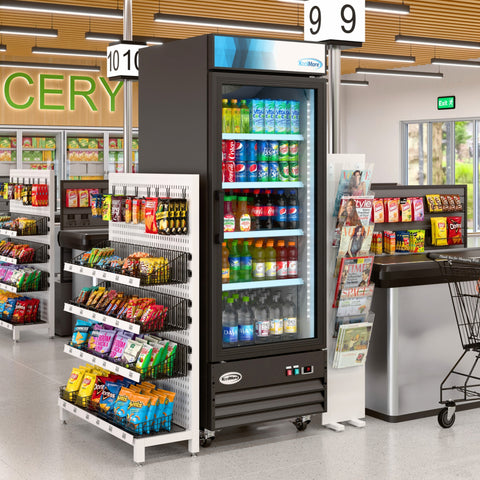 28 in. One-Door Merchandiser Refrigerator - 23 Cu Ft. MDR-1GD-23C