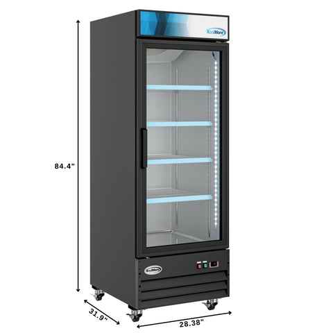 28 in. One-Door Merchandiser Refrigerator - 23 Cu Ft. MDR-1GD-23C