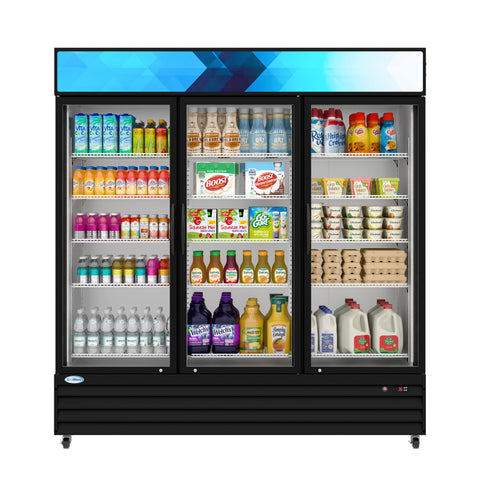 71 in. Three-Door Merchandiser Refrigerator - 56 Cu. Ft. MDR-3GD-63C