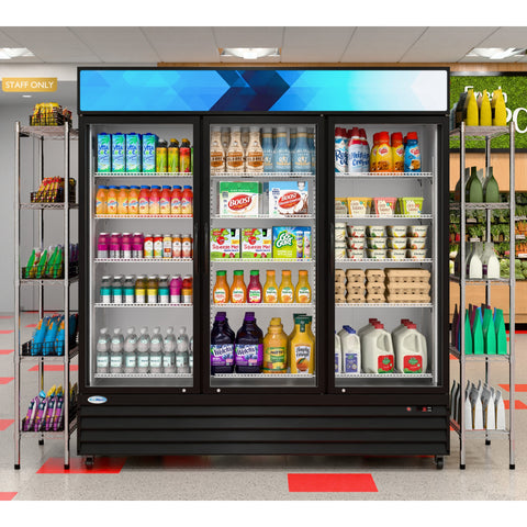 71 in. Three-Door Merchandiser Refrigerator - 56 Cu. Ft. MDR-3GD-63C